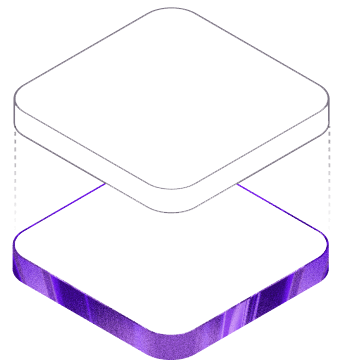 The Material Merge brand mark: two stacked, rounded layers.